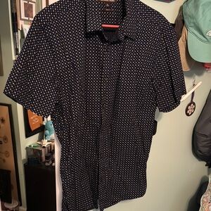 Michael Kors Blue Casual Button Down Shirt